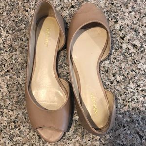 Nine West open toe ballet flats